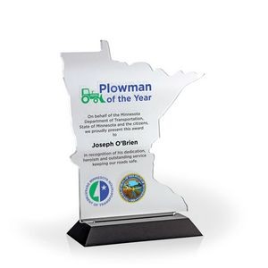 Minnesota Award with Black Wood Base - UV Print