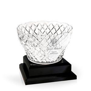 Lucca Cut Lead Crystal Bowl - Large with Base