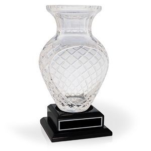 Stargard Cut Lead Crystal Vase - Large with Base