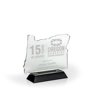 Oregon Award with Black Wood Base - Engraved