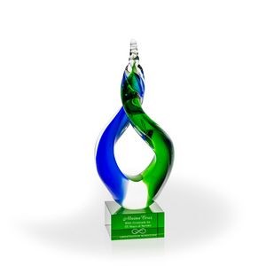 Delphia Art Glass Award - Green Base