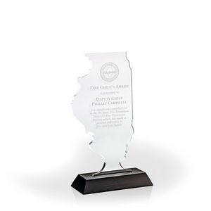 Illinois Award with Black Wood Base - Engraved