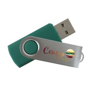 iClick® White Swivel USB Flash Drive 8GB