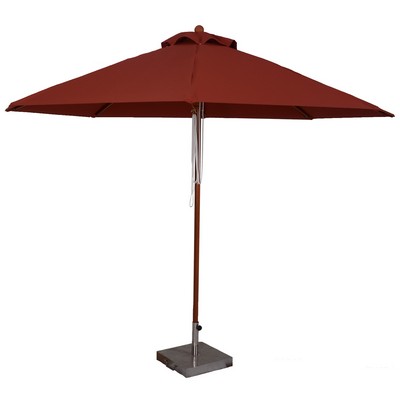 Wood 11' Octagonal Market Umbrella w/ Double Pulley & Non Tilting