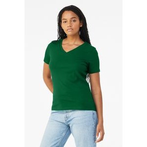 Bella + Canvas Ladies' Relaxed Jersey Short Sleeve V-Neck Tee Shirt