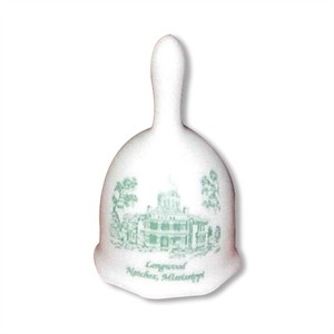 3" Straight Handle Traditional Shape Porcelain Bell