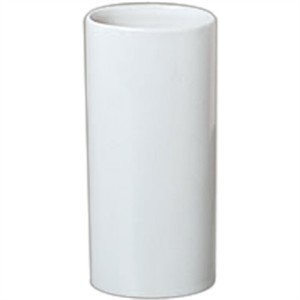 6" White Porcelain Oval Vase w/ 2"x2 7/8" Opening