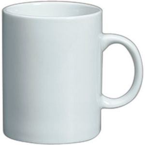 11 Oz. White Porcelain Plain Straight Sided Mug