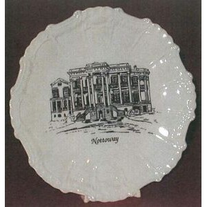 Antique Reproduction Porcelain Plate w/ Fancy Scroll - 10 1/4"