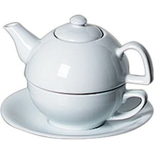 Tea for One Teapot w/ Cup & Saucer Set