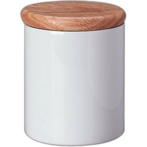 Porcelain Jar w/ Wooden Lid