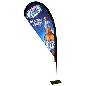 6.5' Double Sided Teardrop Banners™ Flag (Full Color Dye Sublimation)
