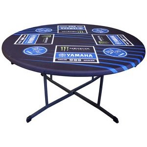 Table Cover Stretch Fitted Topper w/ Full Sublimation (8 ft - Round)