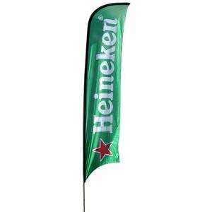 15' Single Sided Bow Banners™ Flag (Full Color Dye Sublimation)