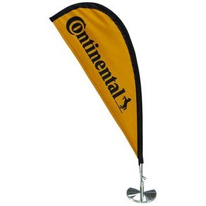 18" Table Top Double Sided Digital Teardrop Banners™ Flag & Stand