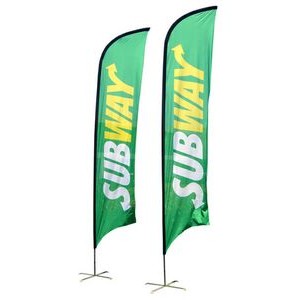 15' Double Sided Bow Banners™ Flag (Full Color Dye Sublimation)
