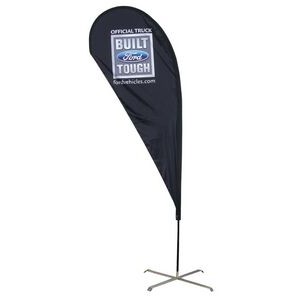 8' Single Sided Teardrop Banners™ Flag (Full Color Dye Sublimation)