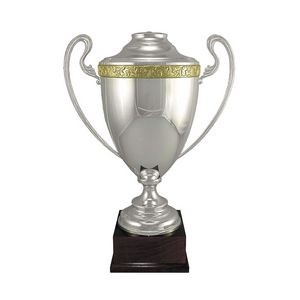 23" Silver with Gold Accent Trophy Cup