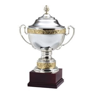 19 3/4" Silver with Gold Accent Trophy Cup