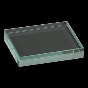 Jade Glass Paperweight 4"x3"