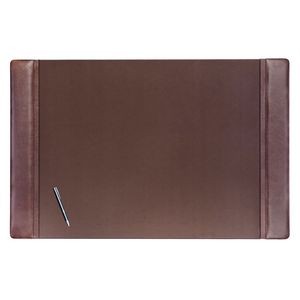 Classic Leather Chocolate Brown Brown Side-Rail Desk Pad (38