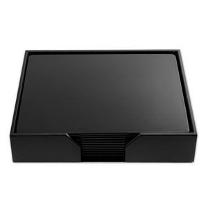 Leatherette Black Conference Room Set w/Conference Pads (17"x14")