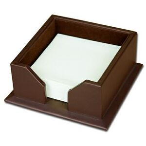 Classic Chocolate Brown Leather Sticky Note Holder
