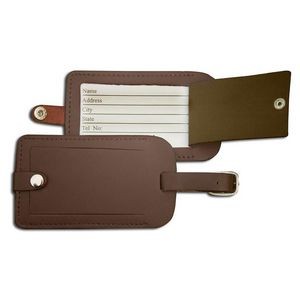 Classic Leather Chocolate Brown Luggage Tags