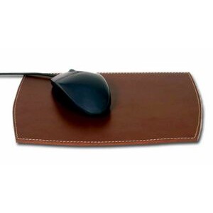Rustic Brown Leather Mouse Pad