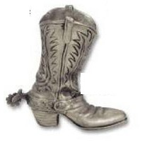 Cowboy Boot w/Spur Vase (9-3/4" x 9-1/2")