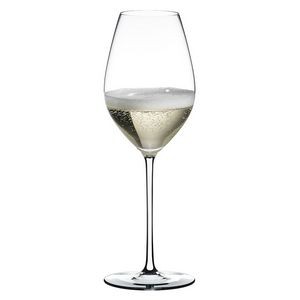 Riedel FATTO A MANO Champagne Wine Glass - Clear Stem, Black Base