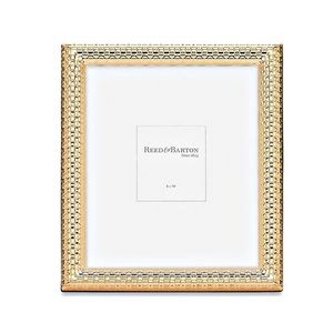 Reed & Barton Satin Gold Picture Frames Watchband Gold 8 x 10 Frame
