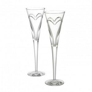 Waterford Wishes Love & Romance Toasting Flutes Set of 2