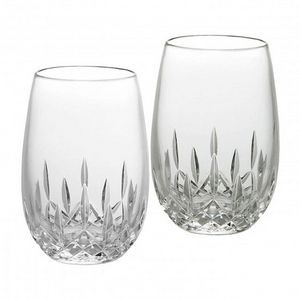 Waterford Lismore Nouveau Stemless White Wine Glasses Per Pair