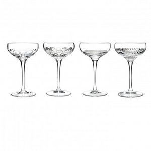 Waterford Crystal Mixology Assorted Clear Champagne Coupe Glasses Set of 4