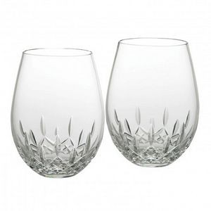 Waterford Lismore Essence Stemless Deep Red Wine Glasses Per Pair