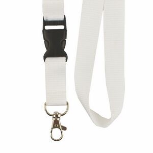 Blank 3/4" Flat Lanyard w/Clasp and Buckle