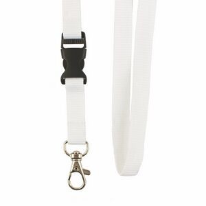 Blank 1/2" Flat Lanyard w/Clasp and Buckle