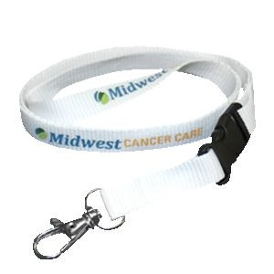 3 Day: Custom Printed 1/2" Flat Lanyard w/Clasp and Buckle