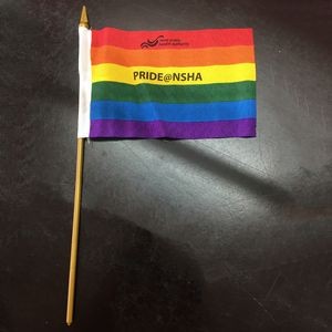 Rainbow Flag w/Flag Stick (4"x6")