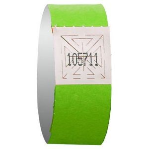 3/4" Tyvek Neon Green Admission Bracelet