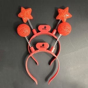 Light-Up Red LED Boppers Ball Headband