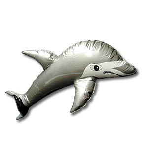 36" Inflatable Gray Dolphin