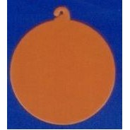 2" Orange Hook Medallion for Flower Leis