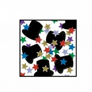 Multi-Color Top Hats & Mini Stars Table Confetti