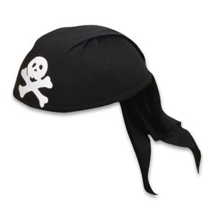 23" Adult Black Pirate Scarf Hat