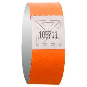 3/4" Tyvek Orange Admission Bracelet