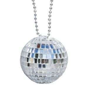 2" Mirror Disco Ball Necklace w/Chain