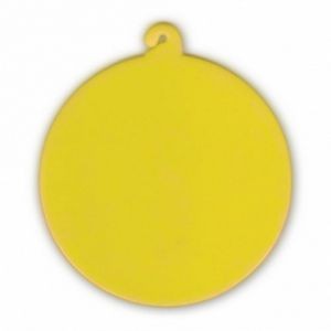 2 1/2" Yellow Hook Medallion For Flower Leis