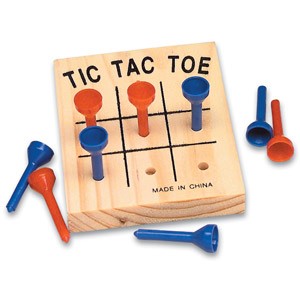 3" Wooden Tic-Tac-Toe Game